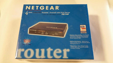 Netgear FR114P Firewall Cable/DSL Router with Print Server
