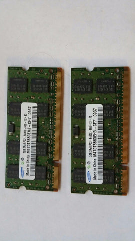 Samsung Laptop memory Pair (2x2GB) M470T5663EH3-CF7 2GB DDR2 PC2-6400